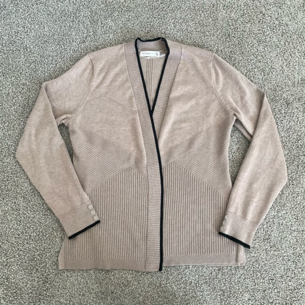 Retrology Classic Open Front Cardigan Women’s Petite Medium Old Money Preppy